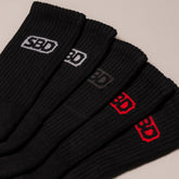 CLASSIC CREW SOCKS 5-PACK - Black