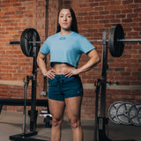 REFLECT CROP TOP BLUE