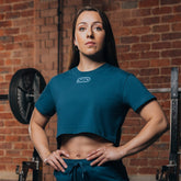 REFLECT CROP TOP TEAL