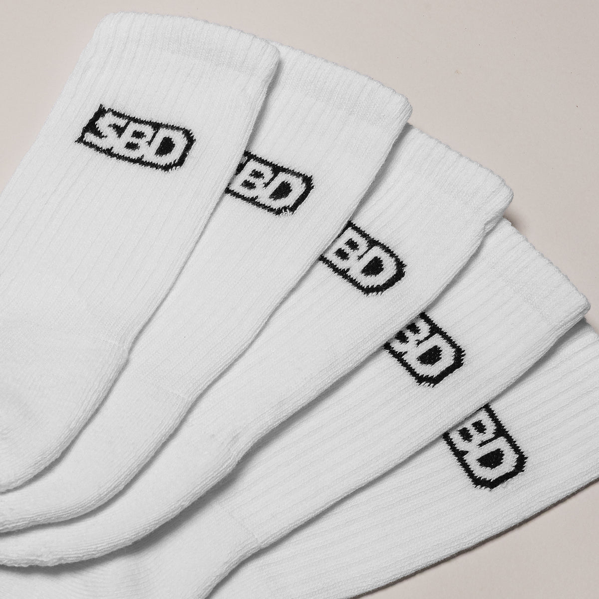 CLASSIC CREW SOCKS 5-PACK - White